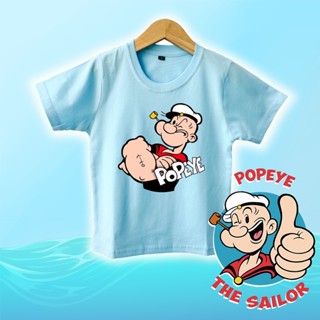 เสื้อยืด พิมพ์ลายกล้ามเนื้อ Popeye