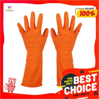 RUBBER ถุงมือยาง กระทิง ส้มRUBBER GLOVES KRATIN ORANGE M