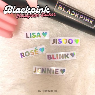 สติกเกอร์ชื่อ BLACKPINK HOLOGRAM / DECO PYONGBONG / BLACKPINK น้ําหนักเบา สําหรับตกแต่ง