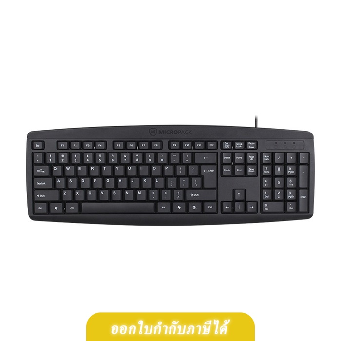 Micropack Keyboard (คีย์บอร์ด)  K-203  (EN/TH) BLACK