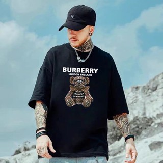 BURBERRY print Oversized Shirt Collection Graphic Tshirt For Men Women Unisex Korean Fashion#78_01