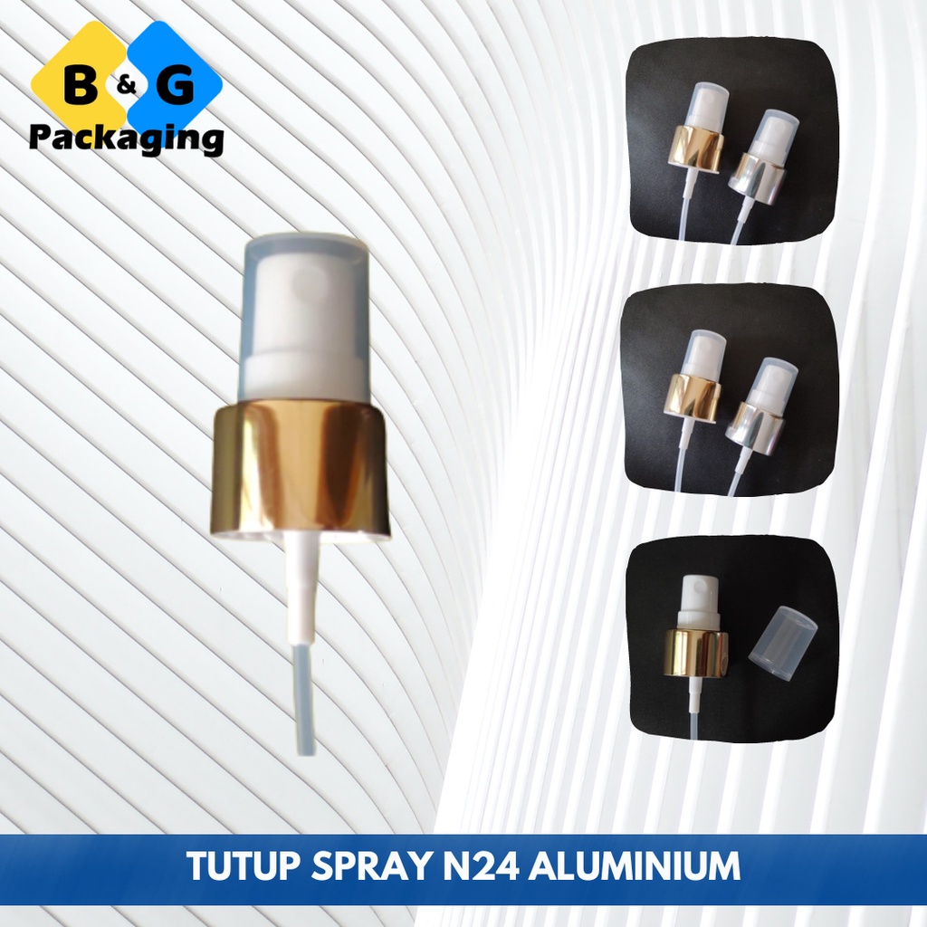 N24 ALUMINIUM GOLD HALF CAP SPRAY CAP - N24 GOLD HALF CAP SPRAY BOTTLE CAP