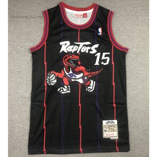 ขายดี 1998-99 Toronto Raptors รองเท้า สําหรับผู้ชาย #15 เสื้อกีฬาบาสเก็ตบอล ปักลาย Vince Carter สีดํา สไตล์วินเทจ IBhmdc94CCddid47