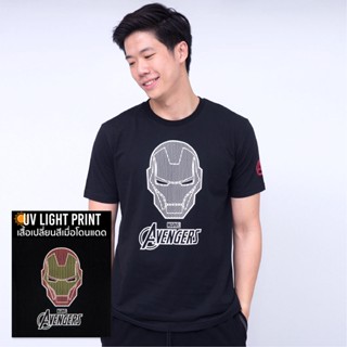 Marvel Men Iron Man UV Sensitive T-Shirt เสื้อไอร่อนแมนเทคนิคสียูวีเปลี่ยนสีเมื่อโดนแดด สินค้าลิขสิทธ์แท้100% chara_04