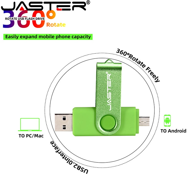 Jaster OTG แฟลชไดรฟ์ USB 64GB 3in1 TYPE-C หน่วยความจํา USB 2.0 32GB (โลโก้ฟรี 1 ชิ้น) 16GB ฟรีพวงกุญแจ ดิสก์ U 8GB 4GB
