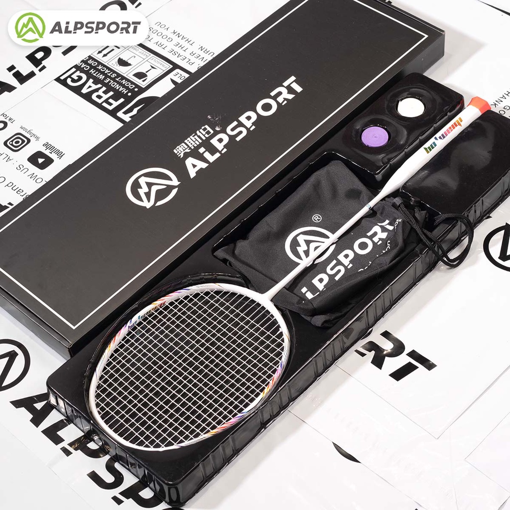 ALP BBQ2.0 Damping Ring 8U G5 Super Light Single Badminton Racket With Gift Box UtraLight 100% Full 