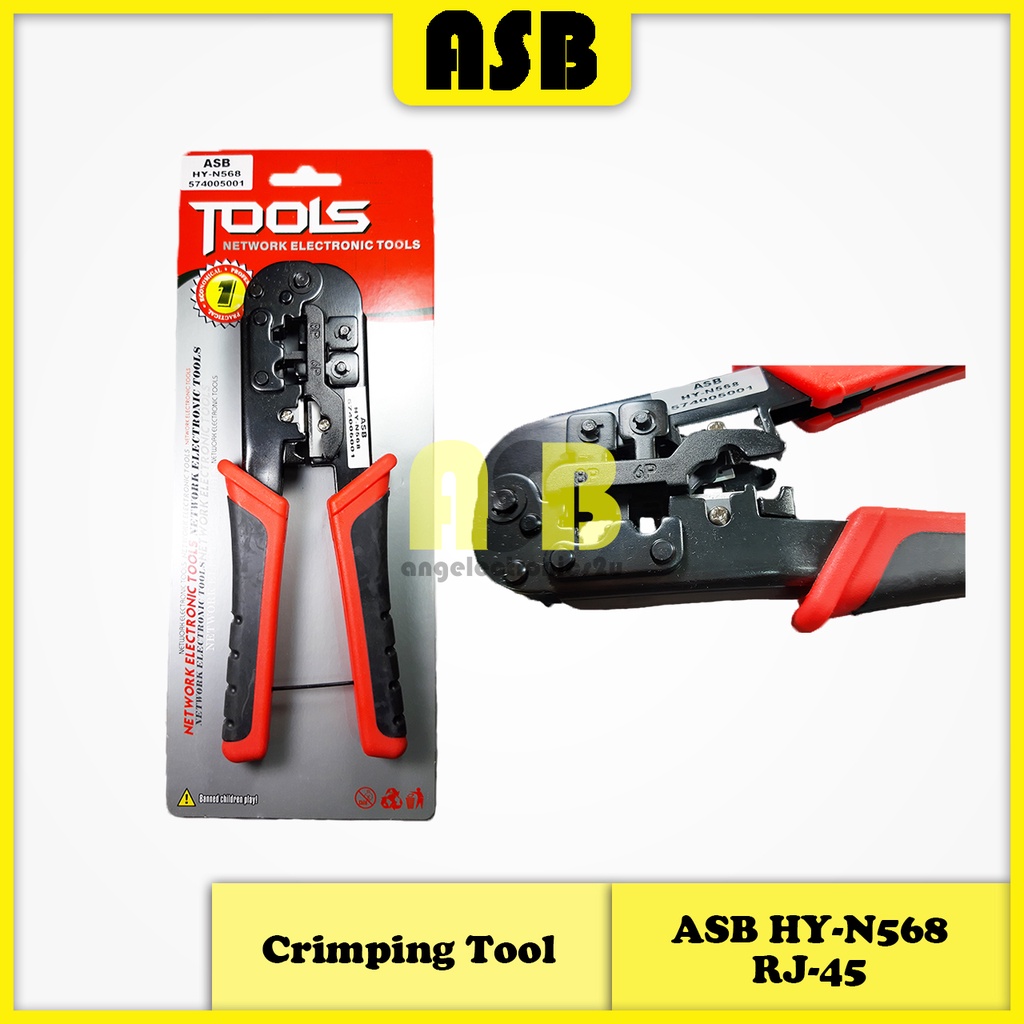 (1 ชิ้น) ASB Crimping Tool (HY-N568) RJ-45 (6P4C / 8P8C) (574005001)