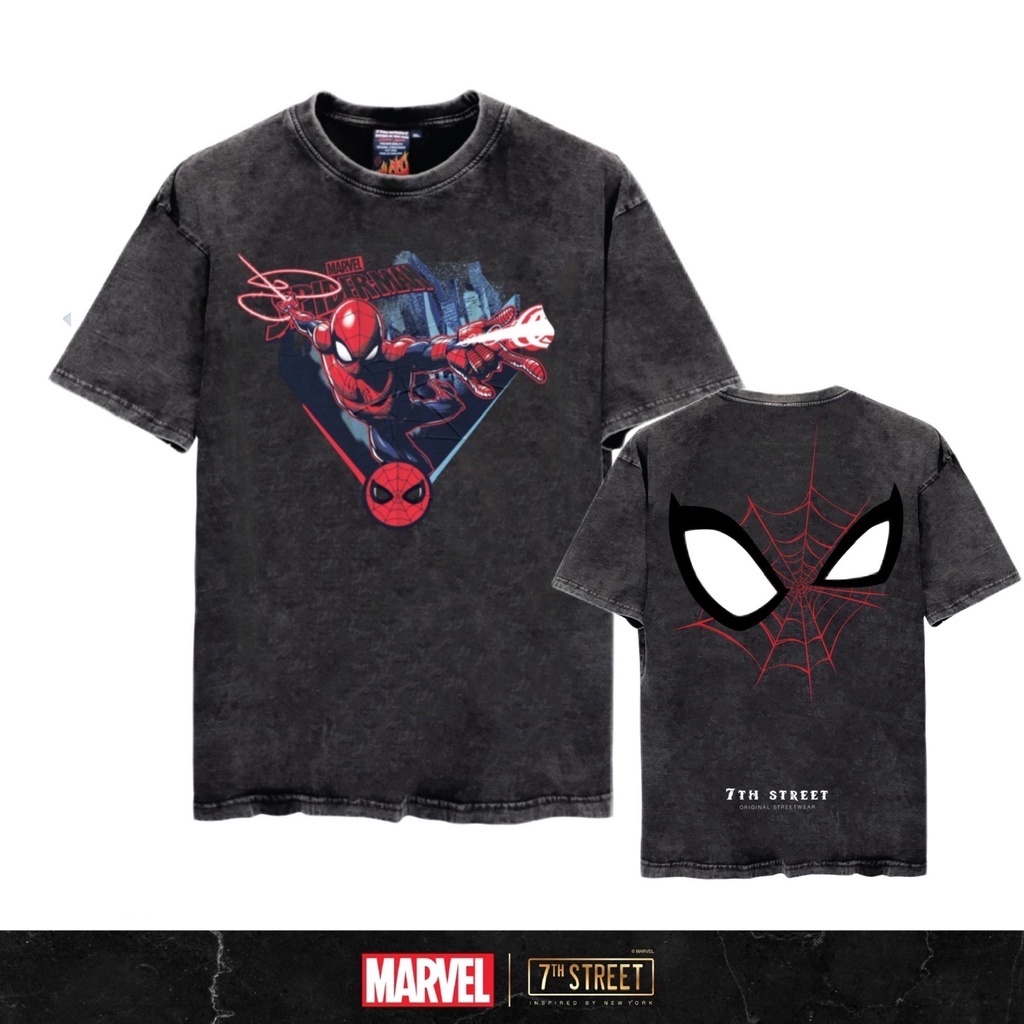MARVEL I 7th Street เสื้อฟอกวินเทจ แบบโอเวอไซส์ (Vintage Oversize) รุ่น V-SPD002 SPIDER-MAN_05