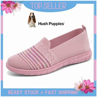 HUSH PUPPIES รองเท้าโลฟเฟอร์ ส้นแบน แบบสวม สําหรับผู้หญิง