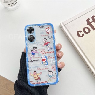 New เคสโทรศัพท์ OPPO A98 5G A78 5G A17 A17K A77S A57 4G 2022 A77 A96 A76 Soft Case Transparent Cute Cartoon Doraemon Shockproof Cover เคสOPPOA98 OppoA78 OPPOA17 โอ๊ะป๊อปปี้A98