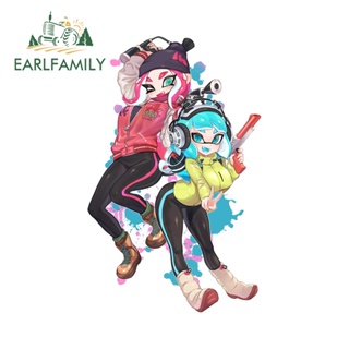 Earlfamily สติกเกอร์กันน้ํา พิมพ์ลายกราฟฟิติอนิเมะ Splatoon 13 ซม. x 8.2 ซม. สําหรับติดตกแต่งรถยนต์ รถจักรยานยนต์