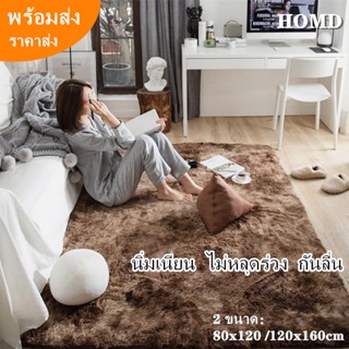 HOMED พรมสีใหม่ทูโทน (2ขนาด)  พรม พรมขนยาวนุ่ม พรมปูพื้น พรมห้องนั่งเล่น พรมห้องนอน นั่งสมาธิ  พรมผืนใหญ่