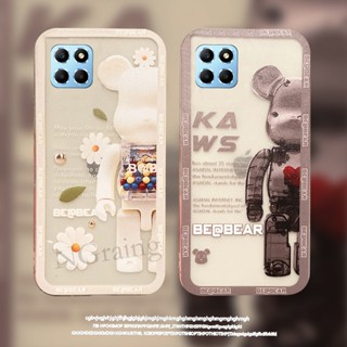 เคสโทรศัพท์มือถือ ซิลิโคนนุ่ม ใส กันกระแทก ลายการ์ตูนหมี สําหรับ Honor X8 5G X8 X7 X6 4G TikTok