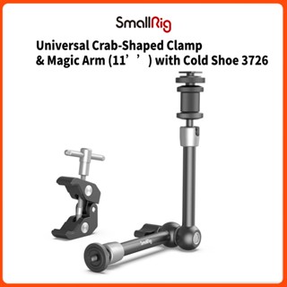Smallrig แคลมป์หนีบ รูปปู และแขนเวทมนตร์ (11 นิ้ว) พร้อมที่เสียบแฟลช 3726