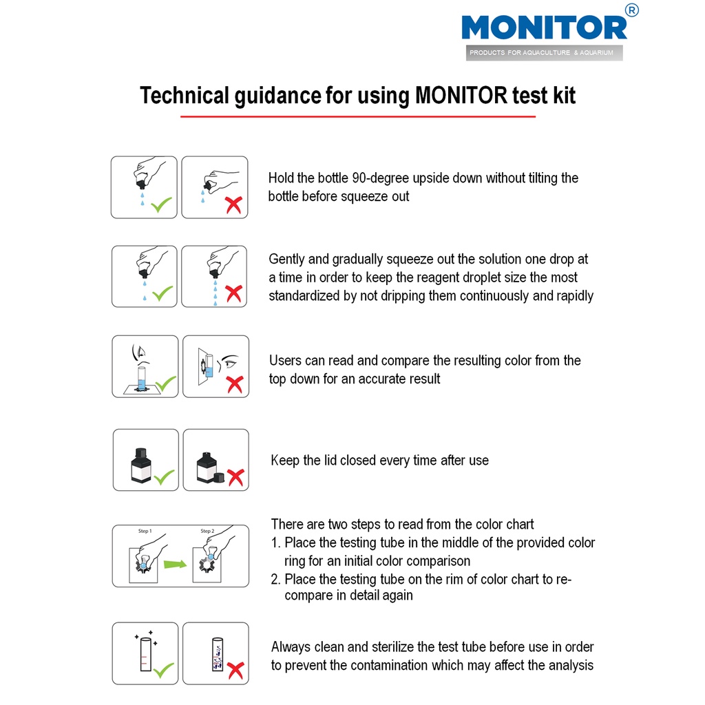 ชุดทดสอบความกระด้างในน้ำ โมนิเตอร์ MONITOR TOTAL HARDNESS TEST KIT (120 Tests)