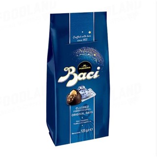 บาซี่ ช็อกโกแลตทรัฟเฟิลกับเฮเซลนัท Perugina Baci Chocolate Truffle with hazelnuts and caramelized cocoa nibs 175g.