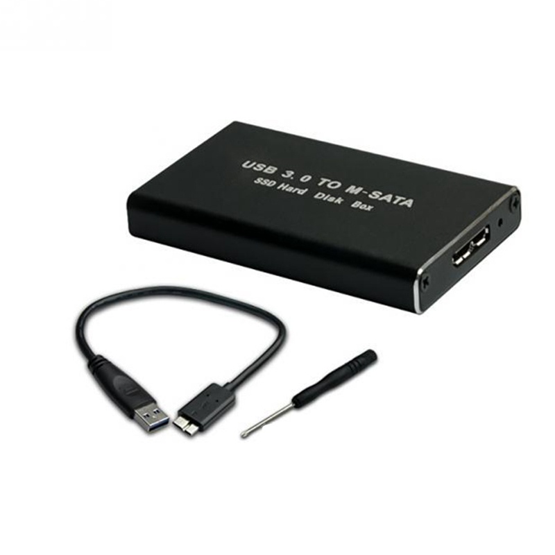 Msata to USB 3.0 SSD Enclosure ฮาร์ดไดรฟ์ภายนอกกล่องดิสก์สําหรับ 30x50 มม.30x30 มม.MSATA SSD