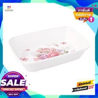 Melamine ถาดเมลามีนทรงเหลี่ยม Kassa Home รุ่น Yl120105A ขนาด 7 นิ้ว ลาย Peonysquare Melamine Tray  Home Model Yl120105A