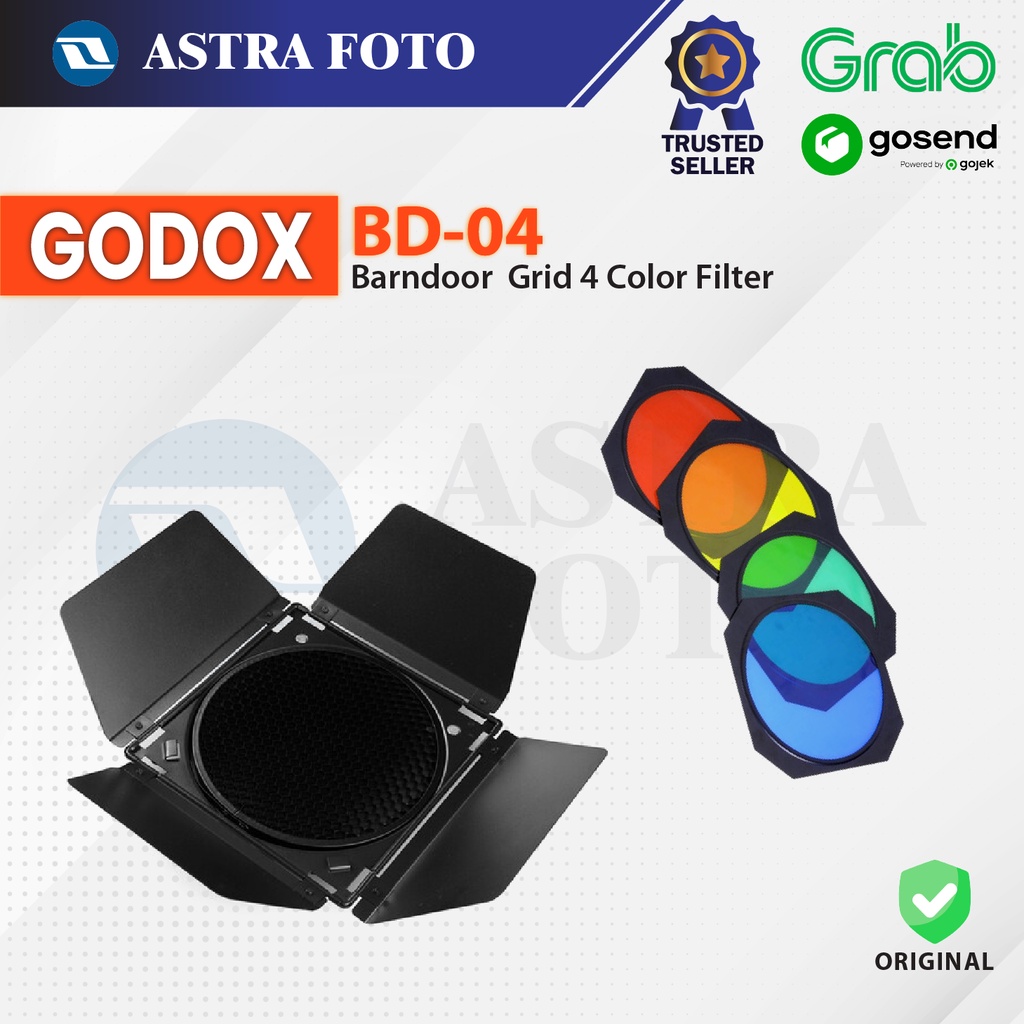 Godox BD-04 Barndoor Honeycomb Grid ฟิลเตอร์ 4 สี sl60w sk400 sl60