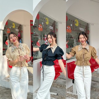 เสื้อผูกอกมาใหม่ ดีเทลแต่งปกแหลม