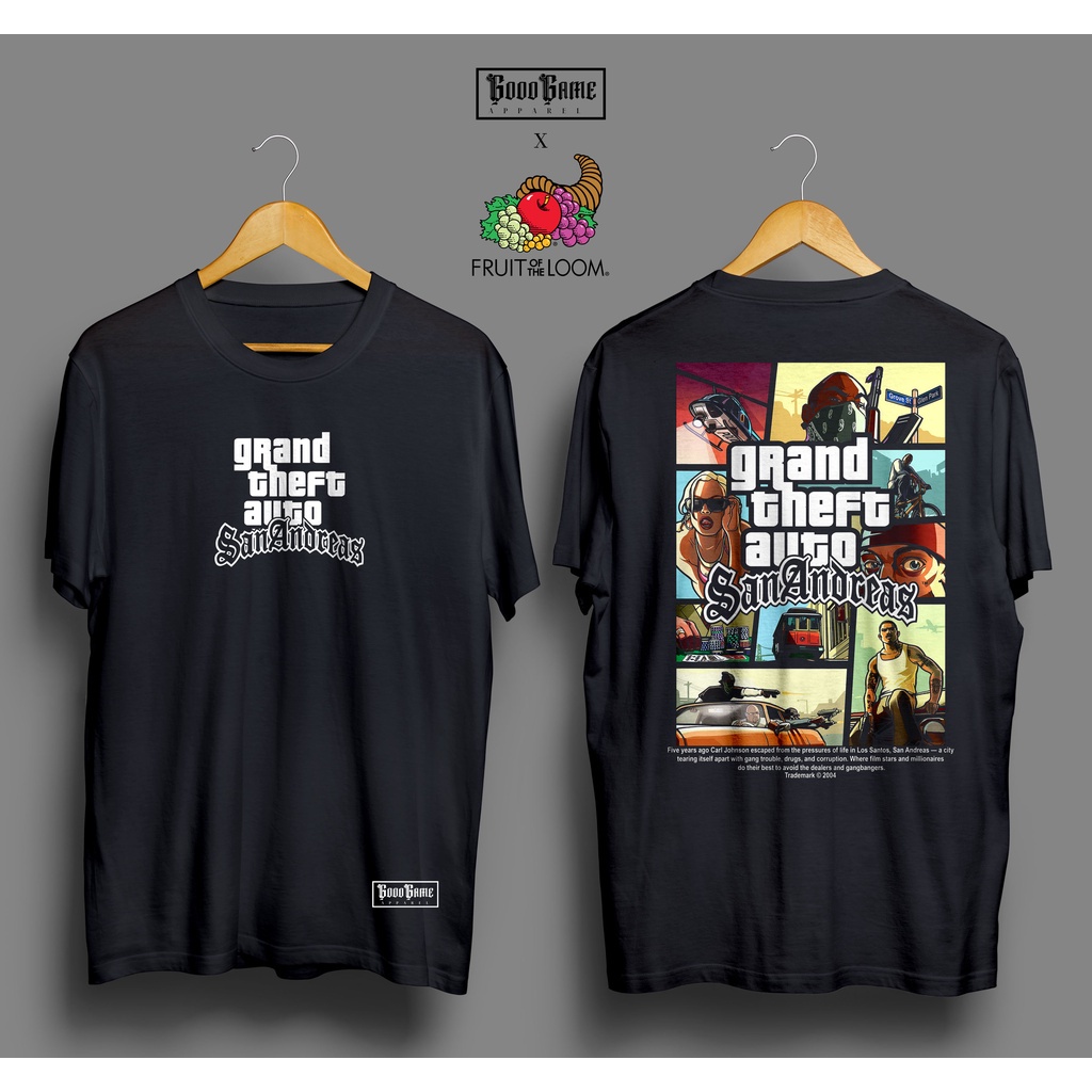 Relaxed Fit Fruit of the Loom Shirt GTA Grand Theft Auto Tshirt San Andreas_07