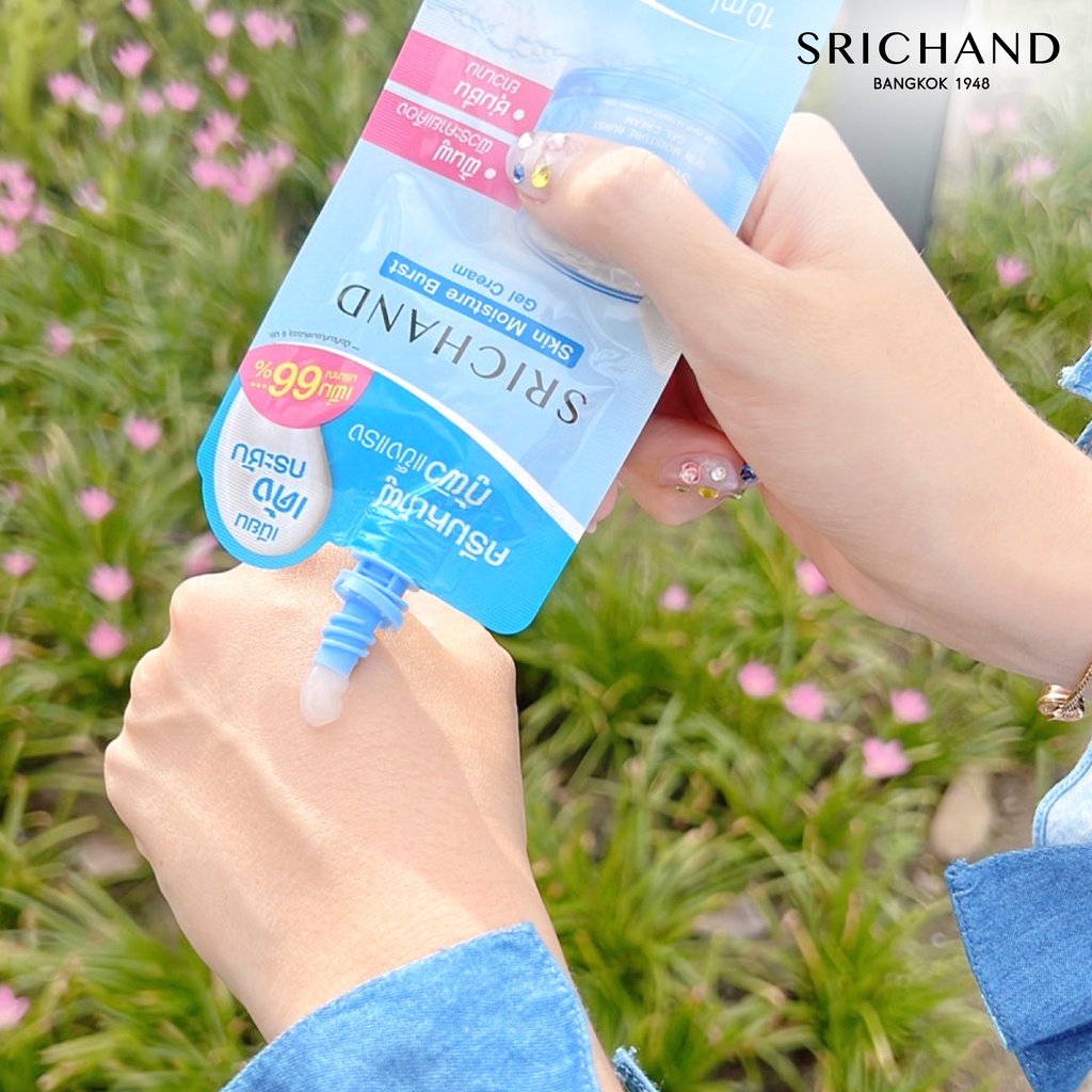 (1 กล่อง : 6 ซอง) Srichand Skin Moisture Burst Gel Cream ศรีจันทร์ สกิน มอยส์เจอร์ เบิร์ส เจล ครีม (10 มล.) - รูปที่ 3