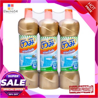 BATHROOM น้ำยาล้างห้องน้ำโทมิ สปาร์คกลิ้งคลีน 850 มล. สีทอง แพ็ก 3BATHROOM CLEANER TOMI SPARKLING CLEAN 850ML GOLD PACK3