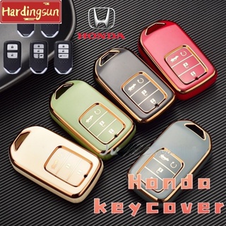 Hardingsun เคสกุญแจรีโมตรถยนต์ TPU แบบไร้กุญแจ สําหรับ Honda CRV City Hatchback Civic FC BRV Accord HRV Jazz