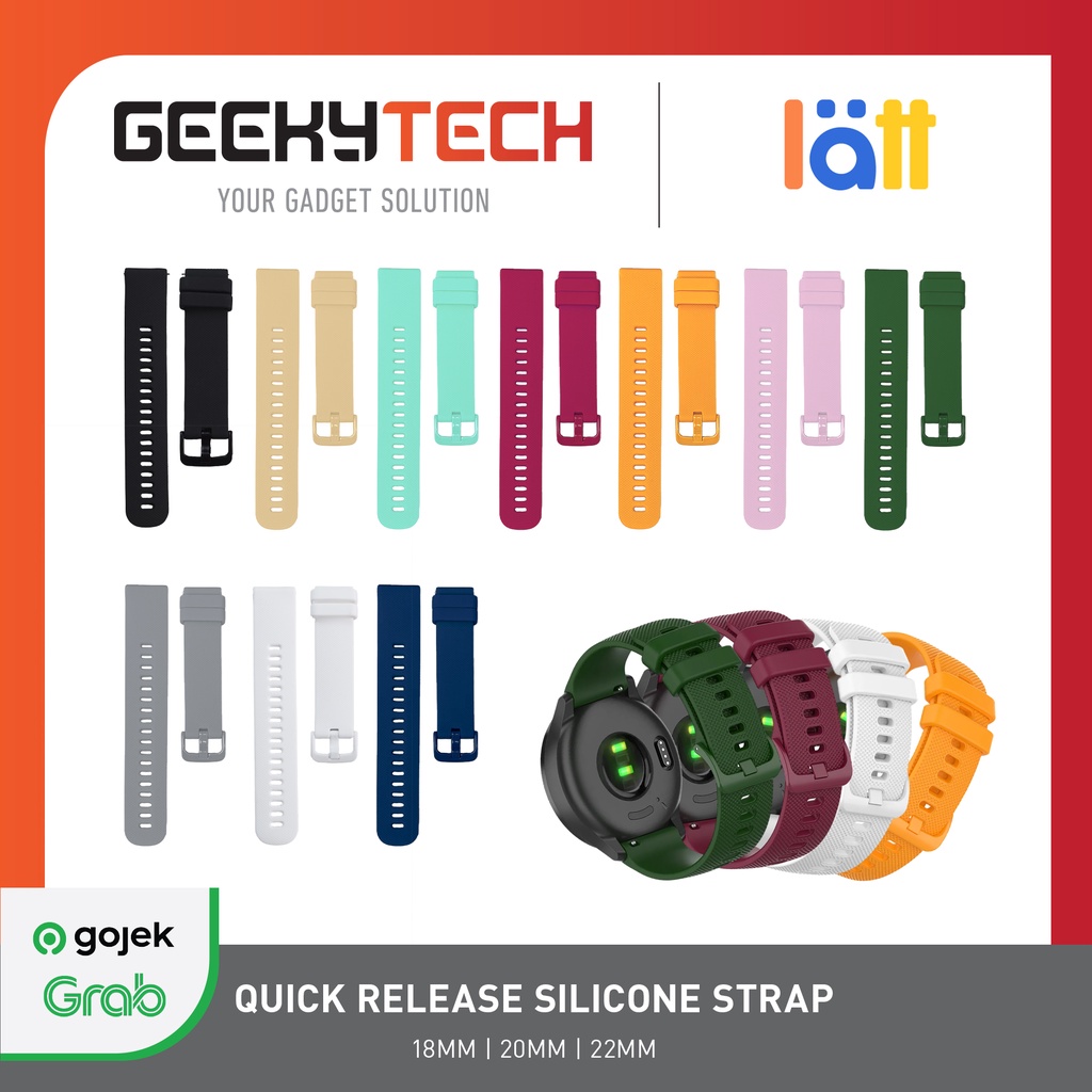 Latt Strap Quick Release สายซิลิโคน 18 20 22mm