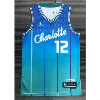 ขายดี 【ขายดี】เสื้อกีฬาบาสเก็ตบอล ลายทีม NBA jersey Charlotte Hornets 12# OUBRE JR. city edition 75th LJgpio24BAphfl95 2022