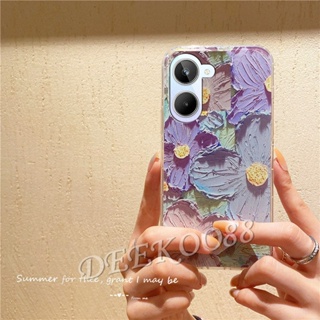 เคสโทรศัพท์มือถือ TPU นิ่ม ลายดอกไม้สีม่วง โรแมนติก สําหรับ Realme 10 4G 5G Pro+ Pro Plus Realme10 10Pro 10Pro+