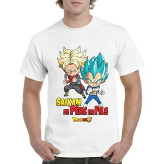 [COD]เสื้อยืด ผ้าฝ้าย 100% พิมพ์ลายการ์ตูน Dragonball z gt sayanim Fathers สําหรับผู้ชายS-5XL_04