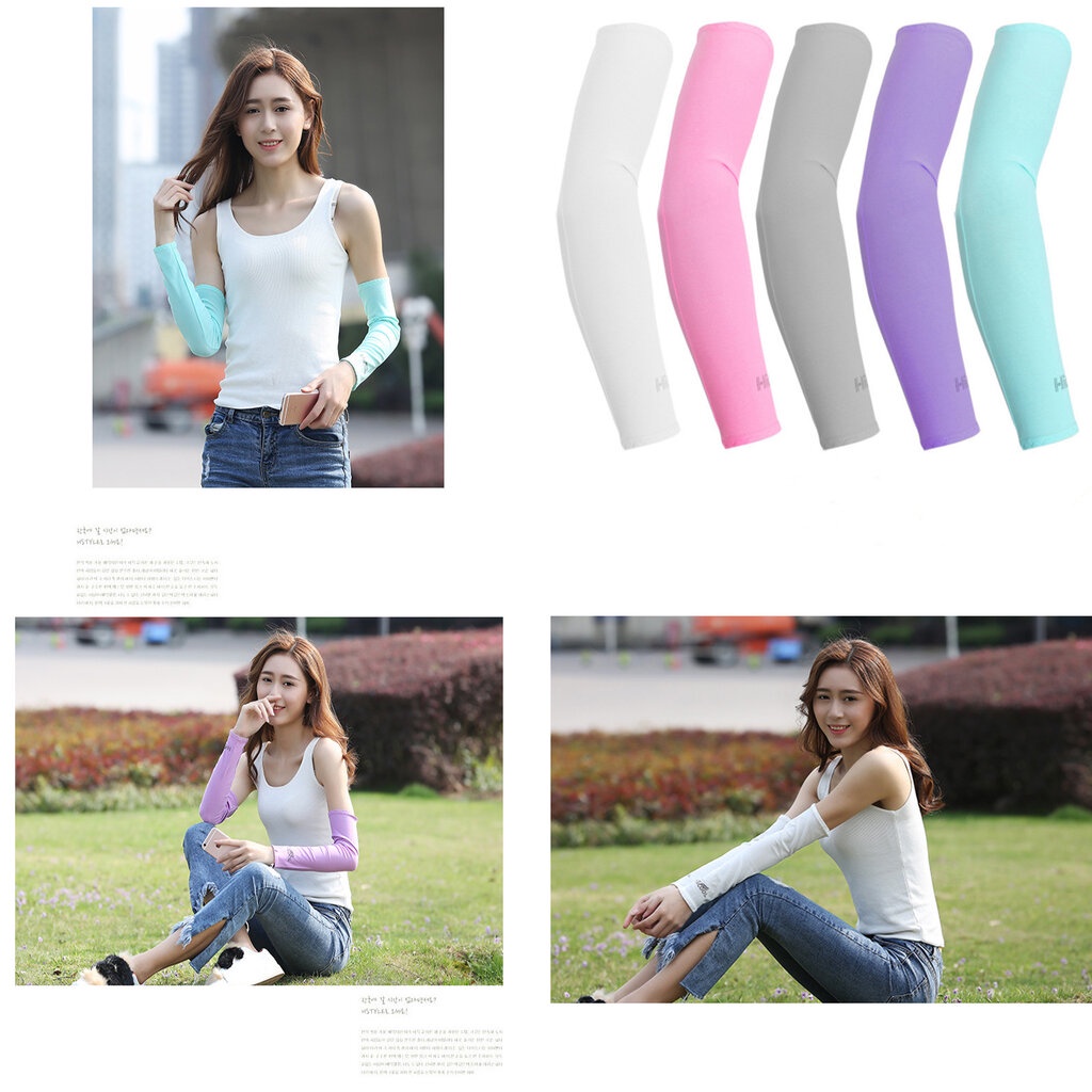 Sale ลดราคา  ปลอกแขนกันแดด มีให้เลือกหลายสี เนื้อผ้าไนลอนอย่างดี ป้องกันUV ยืดหยุ่นได้สูง ราคา ถูกที่สุด ดีลบีเคเค แกลเลอรีภาพที่ 3