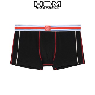 HOM (ออฮ์ม)  รุ่น 402513-0004 กางเกงในชาย Trunk Cotton ลุคสปอร์ตสุดเท่ห์ นุ่มยืดหยุ่นพร้อมเทคโนโลยี Ceravida Fresh