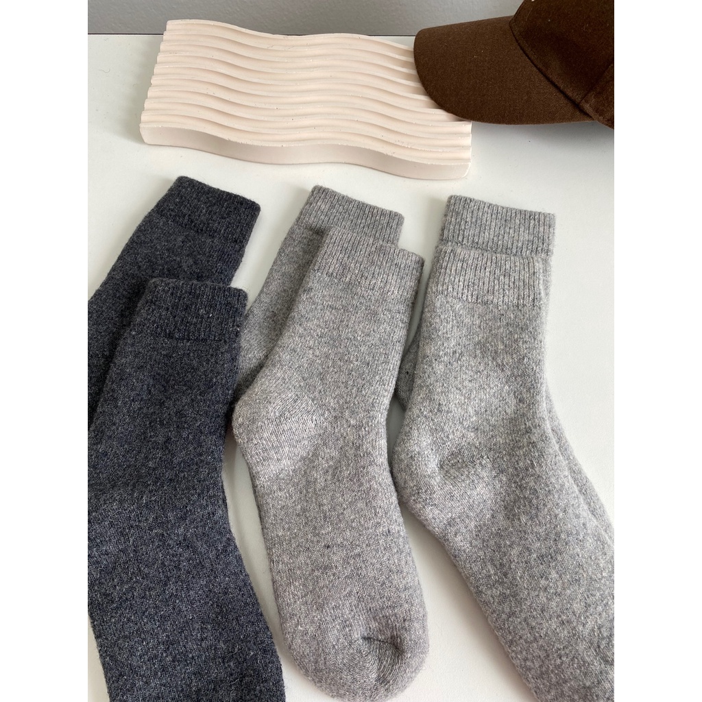 ถุงเท้าวูล บุขน รหัส WT002 ผู้ชาย ผสมขนแกะ wool 30% ถุงเท้ากันหนาว ฟรีไซส์ สำหรับเท้าเบอร์ 38-46 - รูปที่ 4