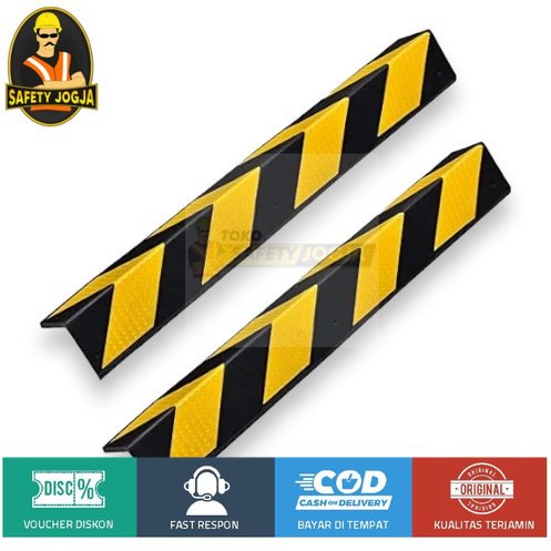 CORNER GUARD หรือ 98 ซม.สีดําสีเหลืองยาง WALL POLE CORNER PROTECTOR สําหรับที่จอดรถ AREA