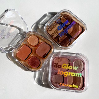 ราคาต่อตลับ CHARMISS ชาร์มิส ตาโกลว์โมจิ อายแชโดว์เนื้อโมจิ GLOW LOGRAM EYESHADOW PALATTE เนื้อแมทและชิมเมอร์