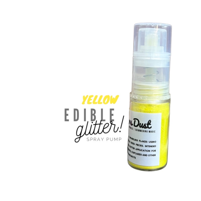 YELLOW | EDIBLE GLITTER SPRAY | 100% FOOD GRADE