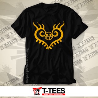 เสื้อยืดสีขาวผู้หญิง - เสื้อยืดอนิเมะ - One Piece Luffy - เสื้อสักของลอว์_46