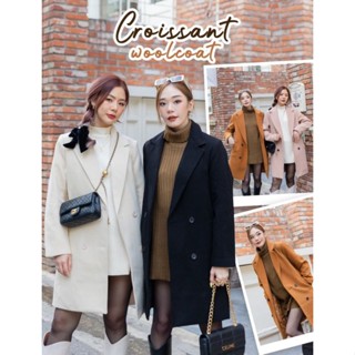 Croissant woolcoat  ✨🧥 เสื้อโค้ทกันหนาว ทรงสวยมาก* //  เบจ ดำ ครีม พรี 15-20 วัน