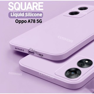 เคสโทรศัพท์ซิลิโคน แบบนิ่ม ทรงสี่เหลี่ยม กันกระแทก สําหรับ Oppo A78 5G 2023 A78 5G A17 A77 5G A58 A 78 77 A78 4G 5G