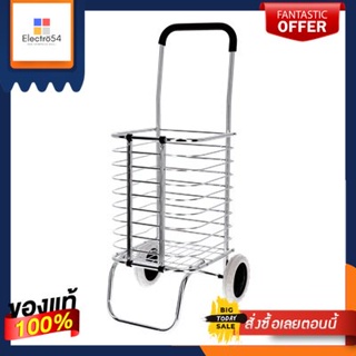 ตะกร้ารถเข็นพับได้ 2 ล้อ KASSA HOME รุ่น NAP004-02 สีเงินFolding Shopping Cart 2 Wheels  Model NAP004-02 Silver