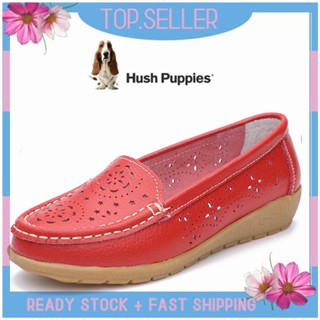 HUSH PUPPIES รองเท้าโลฟเฟอร์ ส้นแบน แบบสวม สําหรับผู้หญิง