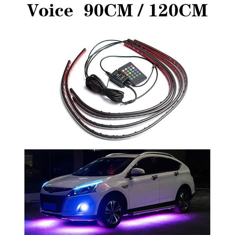 JIAMEN RGB ไฟ LED Strip 90/120 ซม. 4 ชิ้นรีโมทคอนโทรล - JIA4 - HBMI