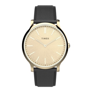 Timex TW2V43500 TREND GALLERY นาฬิกาข้อมือผู้ชาย สายหนัง สีดำ หน้าปัด 40 มม.