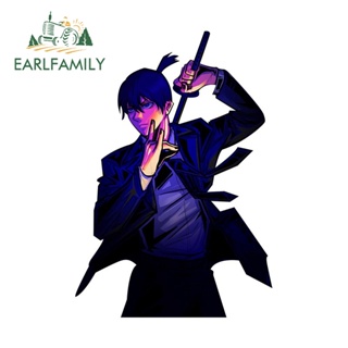 Earlfamily สติกเกอร์ไวนิล กันน้ํา ลายอนิเมะ Chainsaw Man JDM ขนาด 13 ซม. x 8.9 ซม. สําหรับติดตกแต่งรถยนต์ รถจักรยานยนต์ แล็ปท็อป