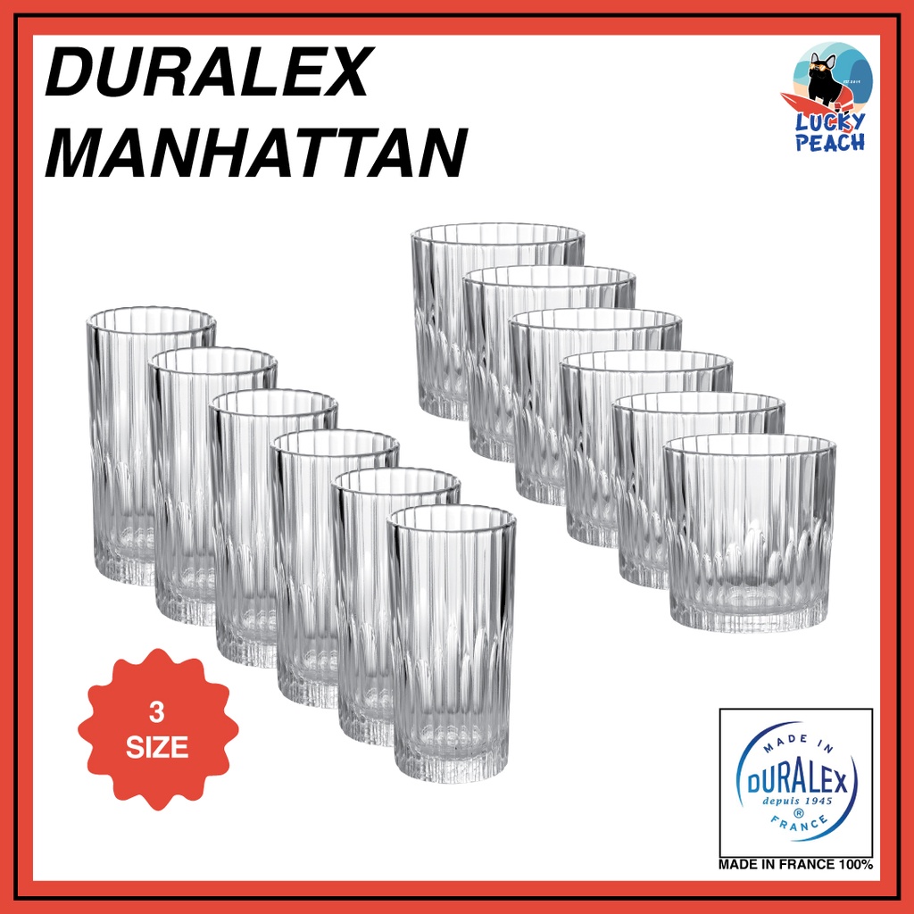โล๊ะจนกว่าสินค้าจะหมด (แบ่งขาย) DURALEX Manhattan ขนาด 220ML./305ML./310ML. สินค้าของแท้จากฝรั่งเศส