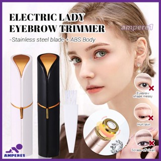 เครื่องกำจัดขนไฟฟ้าขนาดเล็กแบบพกพาพร้อม Light Lady Women Hair Epilator เครื่องโกนหนวดไฟฟ้า Depilation Lipstick Design -AME1
