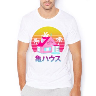 [S-5XL] Gildan เสื้อยืดผ้าฝ้าย 100% พิมพ์ลายอนิเมะ Master Roshi Kame Sennin House สีขาว_04