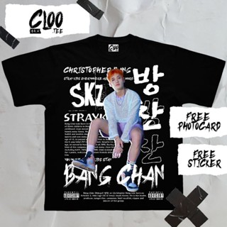 KAOS KPOP BANG CHAN STRAY KIDS  CLOOTEE Streetwear Men t shirt Women promotion_11